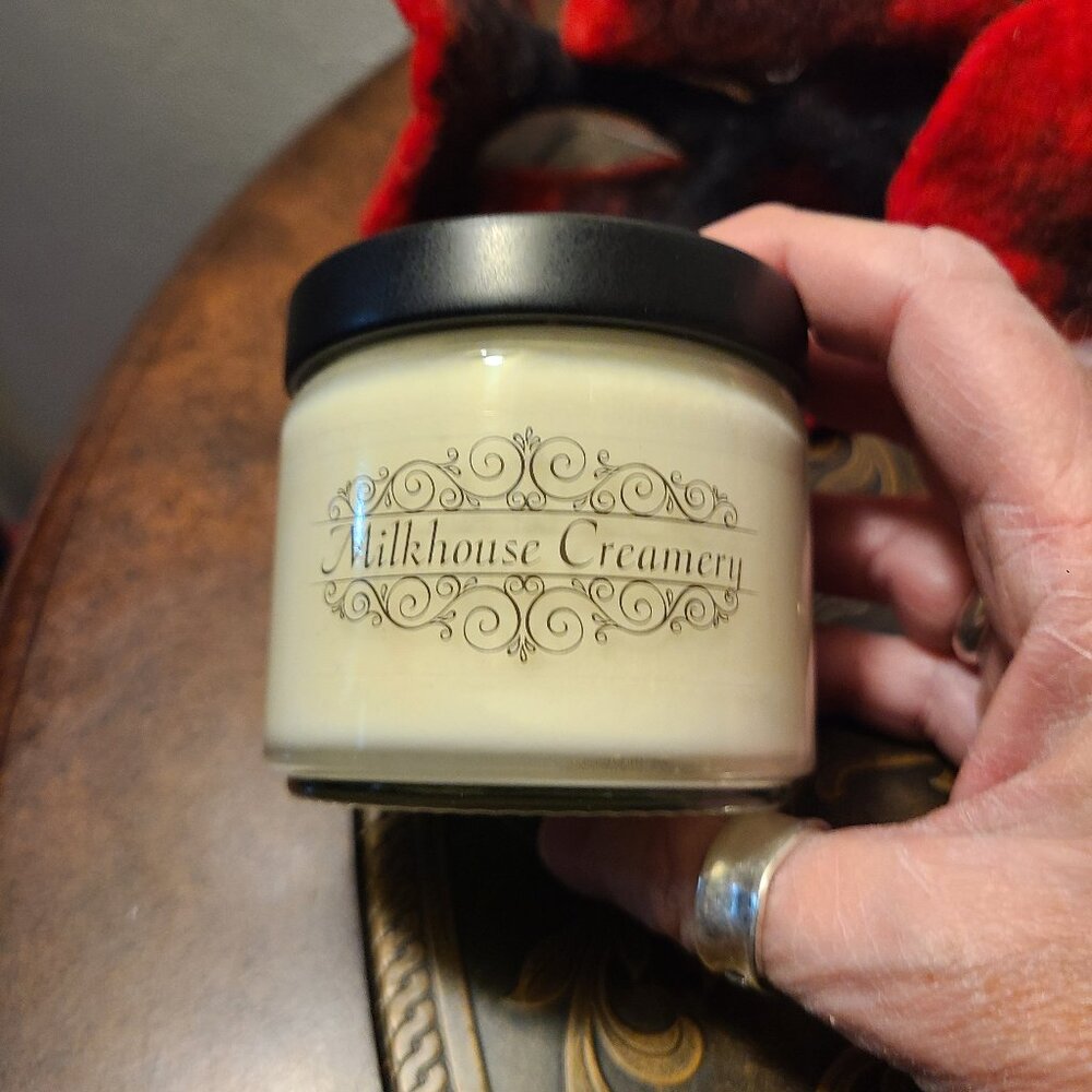 Milkhouse Candle Co. 5.3oz made in U.S.A. White Cedar & Spice Jar W/ Lid NEW